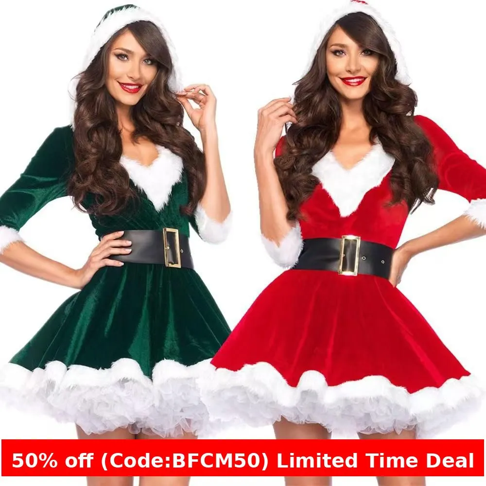 Amozae christmas outfit men Christmas Costume Adult Female Photo Costume Performance Costume Christmas Costume Performance Costume Queen Dress