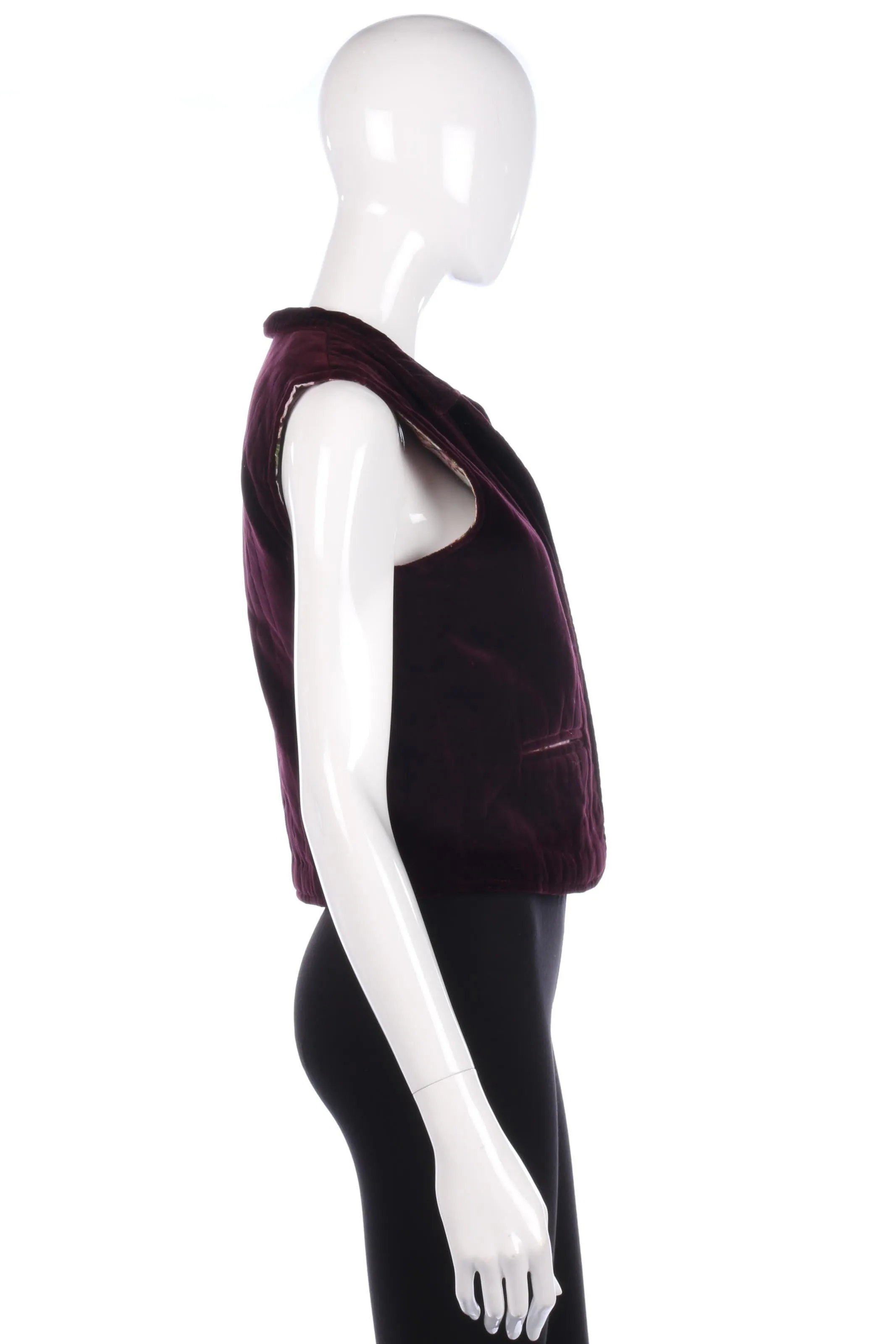 Annie Gough at Gemini Vintage Velvet Plum Waistcoat UK12/14