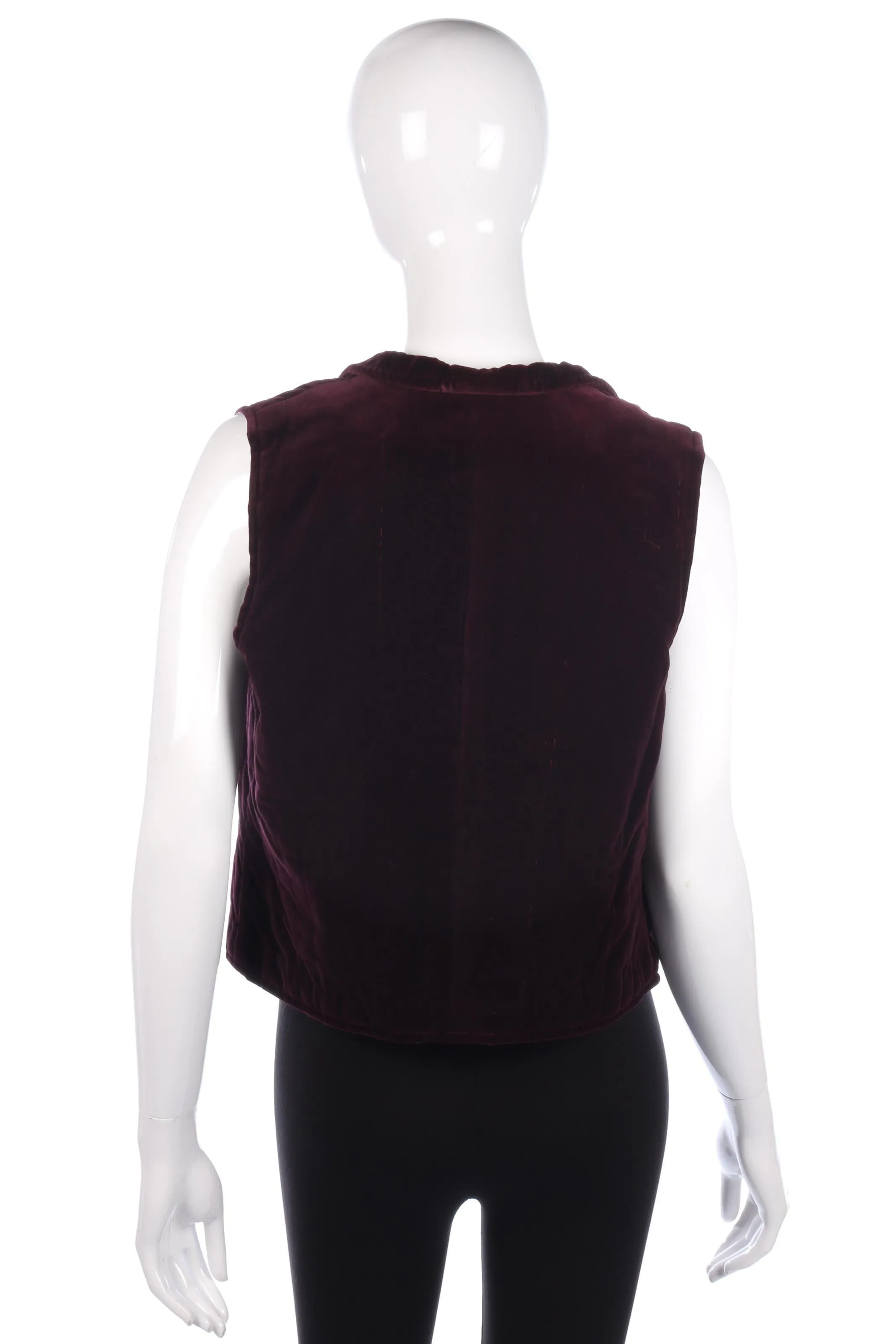 Annie Gough at Gemini Vintage Velvet Plum Waistcoat UK12/14