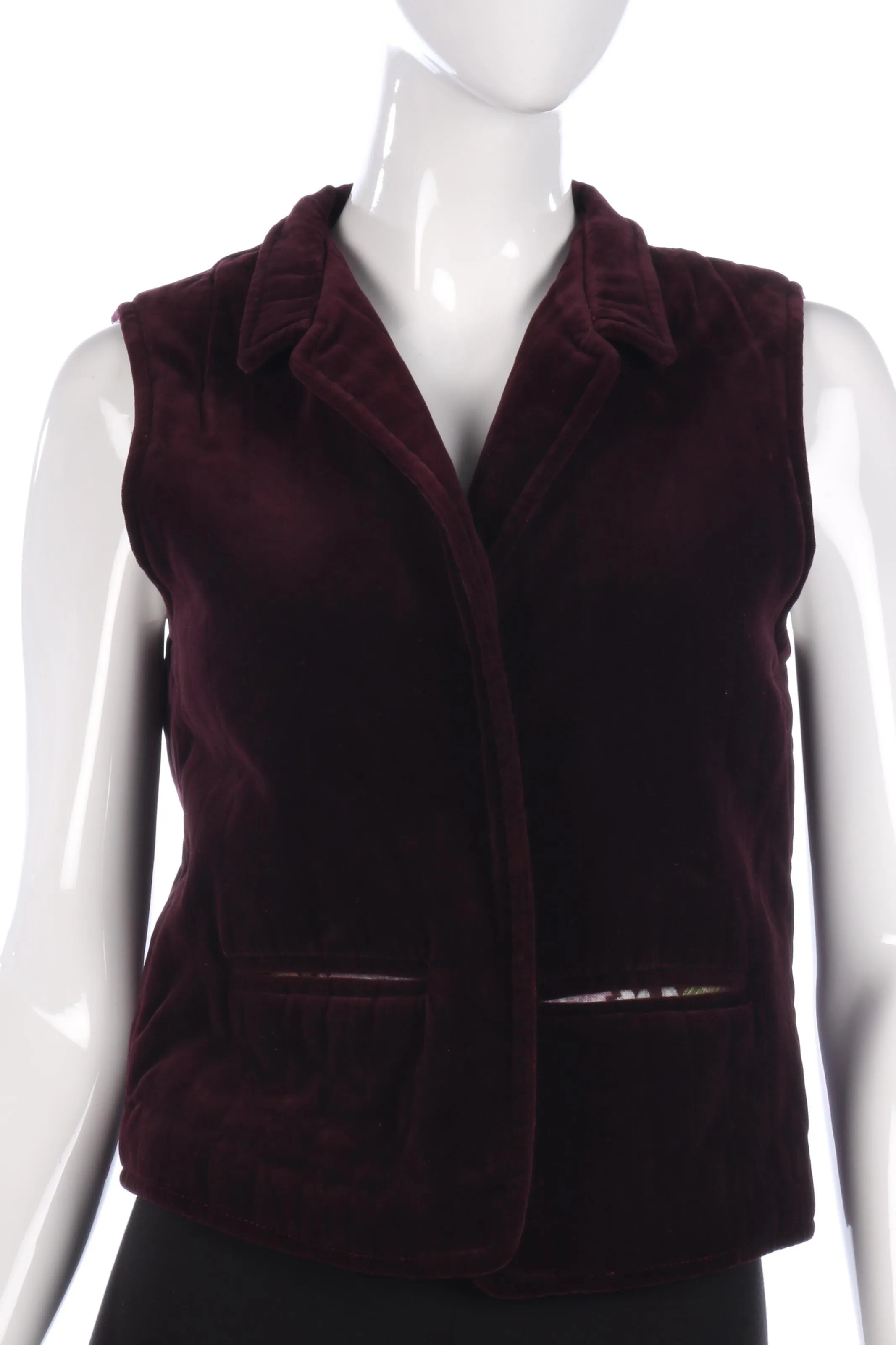 Annie Gough at Gemini Vintage Velvet Plum Waistcoat UK12/14