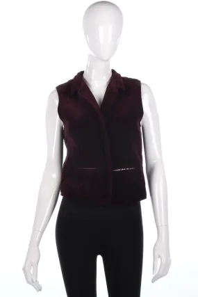 Annie Gough at Gemini Vintage Velvet Plum Waistcoat UK12/14