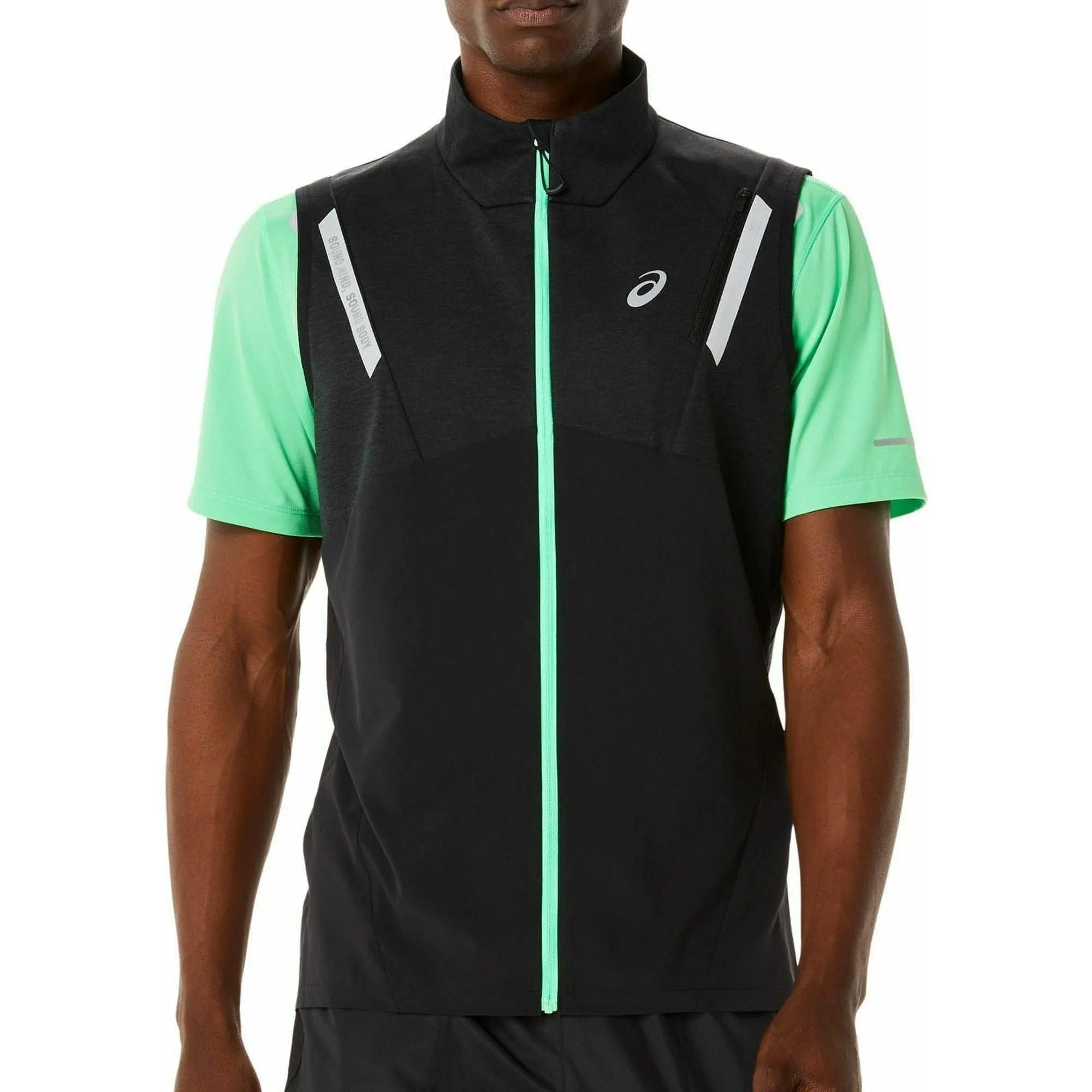 Asics Lite-Show Mens Running Gilet - Black