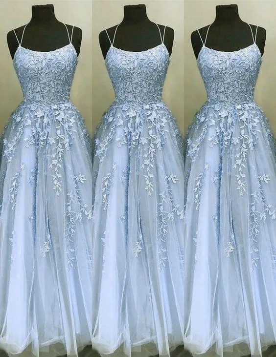 Baby Blue Prom dress,Long Tulle Formal Dress Party Gown,Graduation Dresses