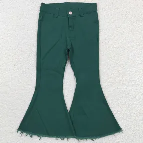 Baby Girls Green Color Denim Bell Pants P0073