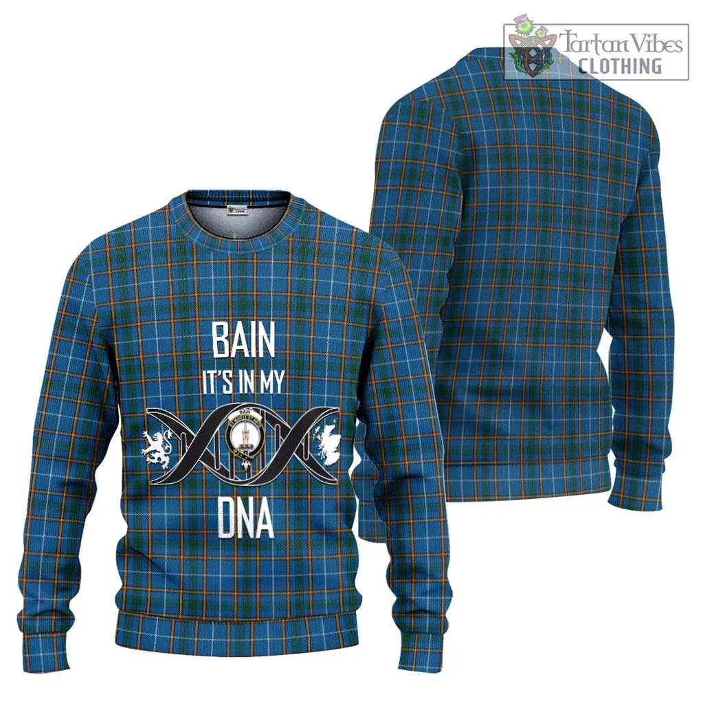 Bain Tartan Ugly Sweater with Family Crest DNA In Me Style