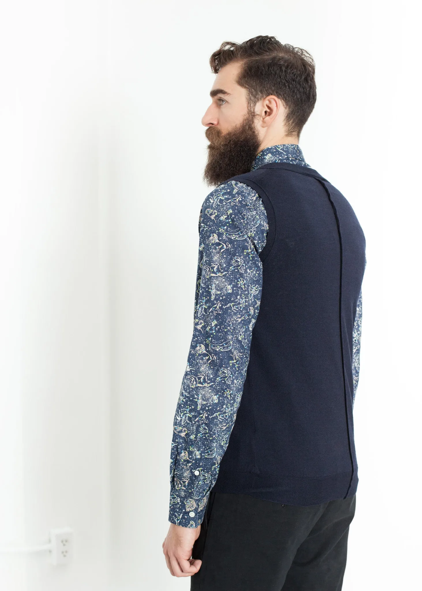 Basic Gilet in Navy