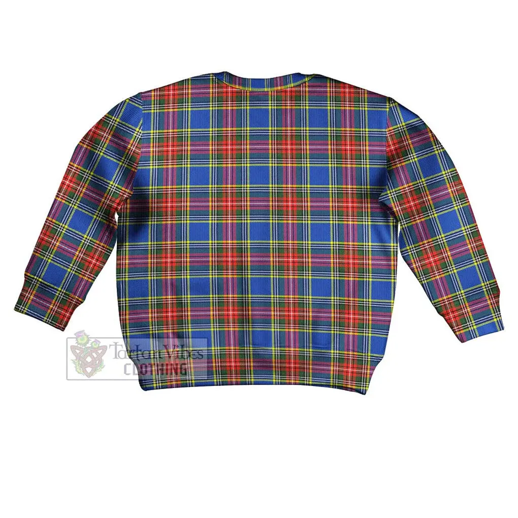 Bethune Tartan Kid Ugly Sweater with Family Crest