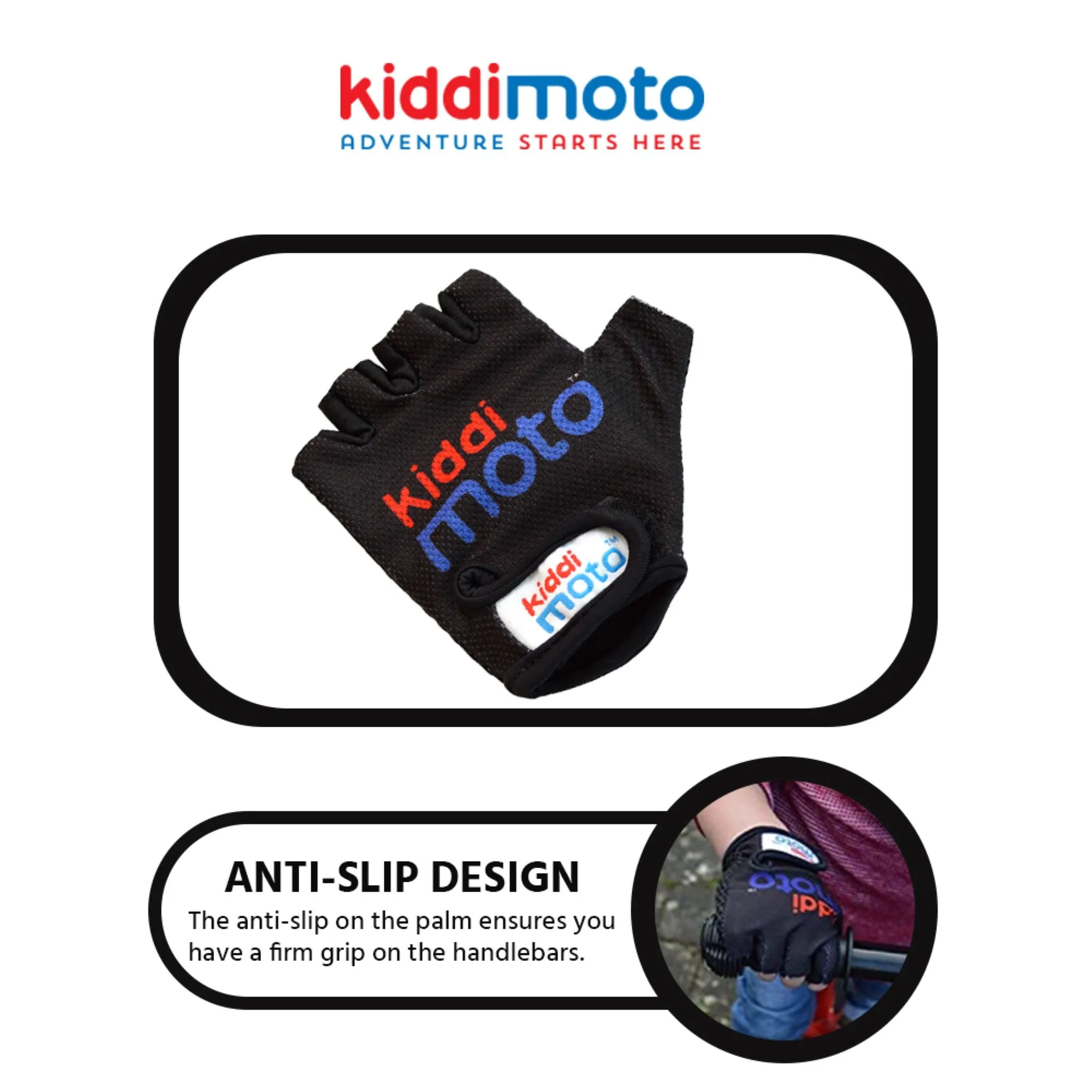 Black Cycling Gloves for kids