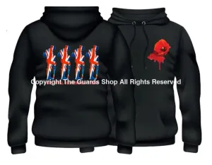 BLEEDING POPPY We Will Remember Them Double Side Printed Hoodie