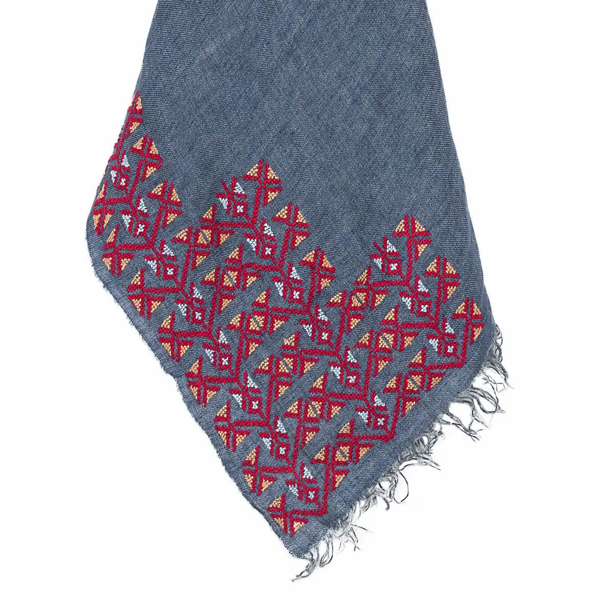 BLUE LINEN SHAWL - MADE51 X UNHCR Limited Edition