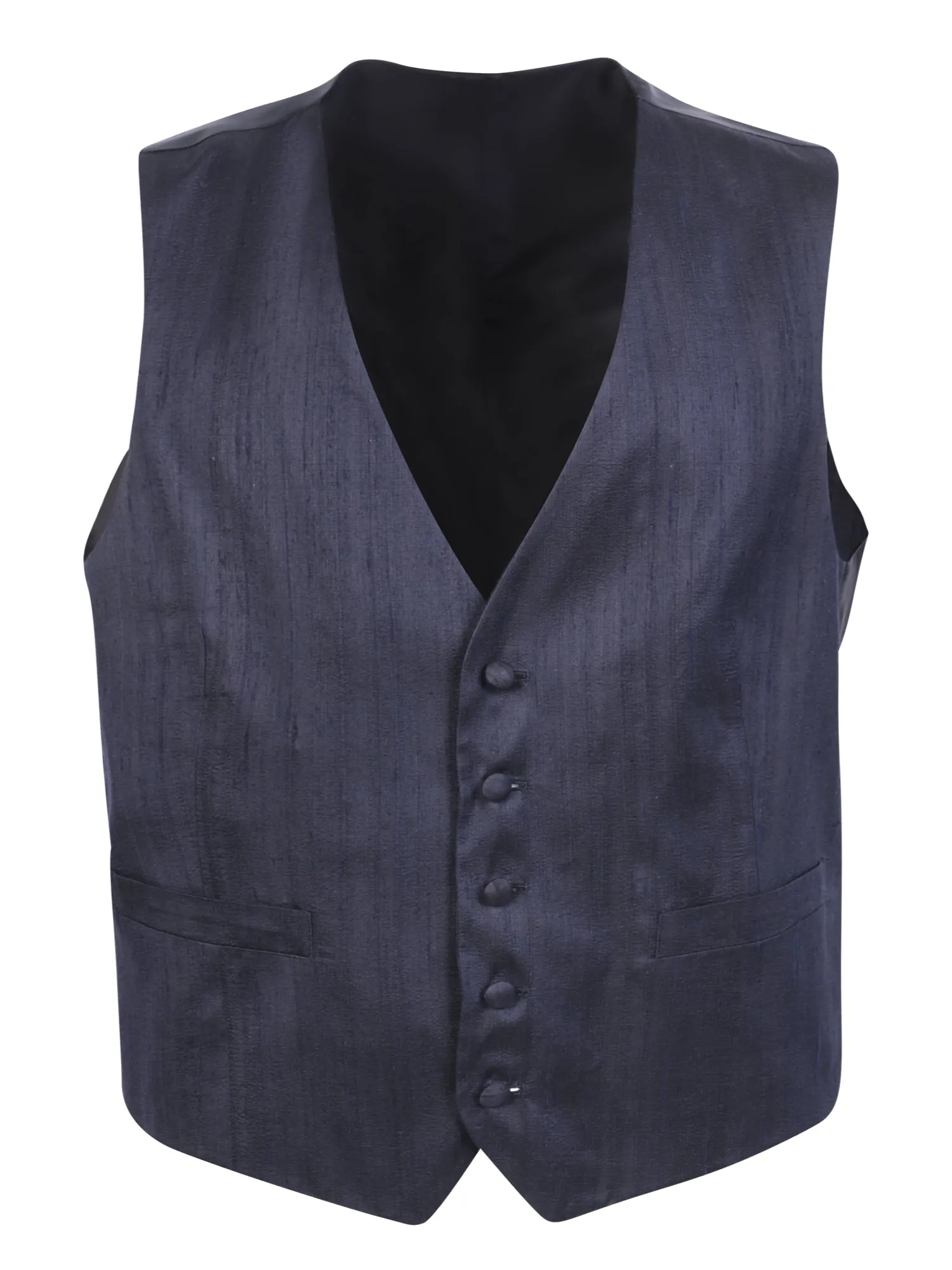 Blue silk waistcoat