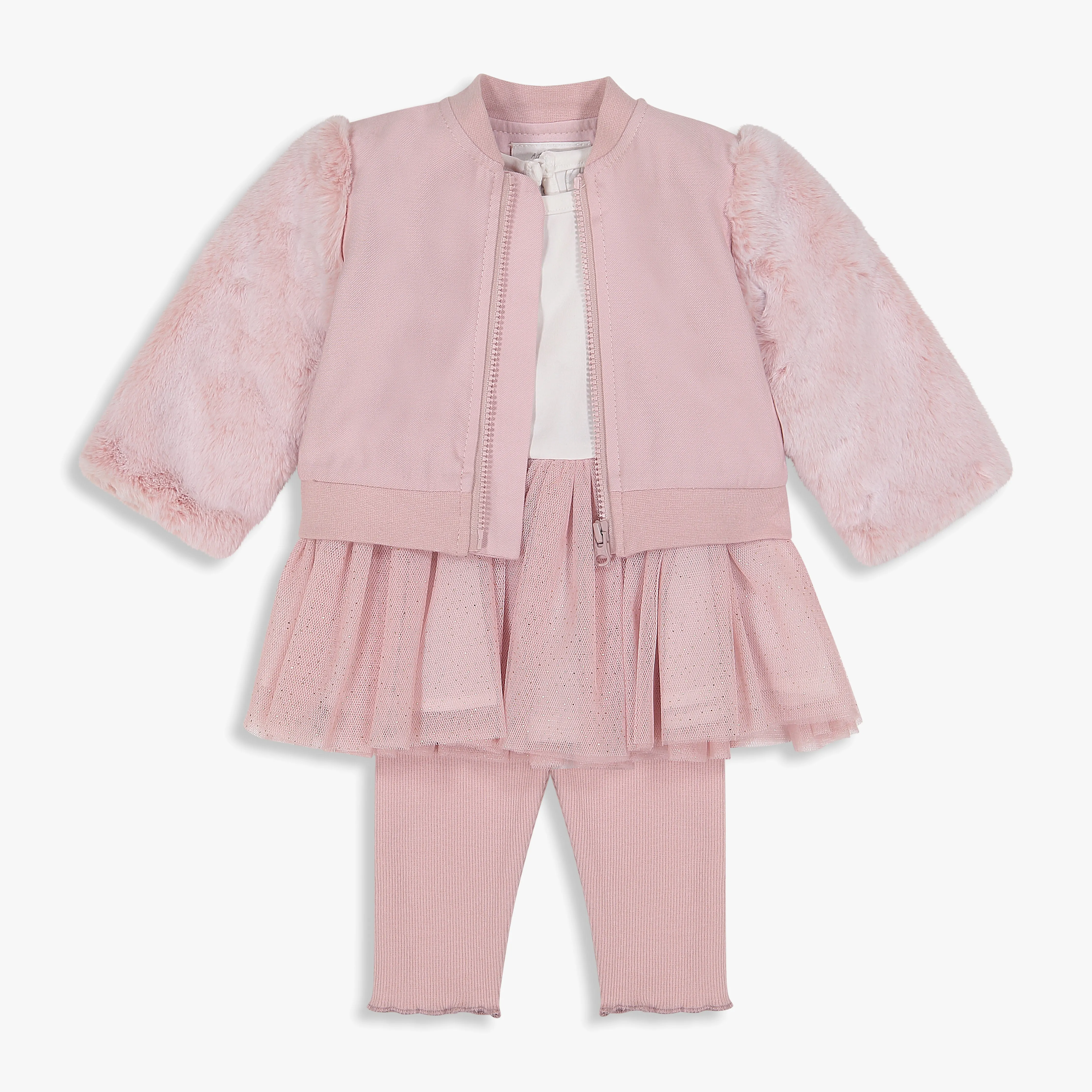 Bomber Jacket, Tutu Top & Legging Set