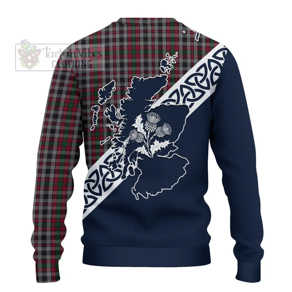 Borthwick Tartan Ugly Sweater Featuring Thistle and Scotland Map