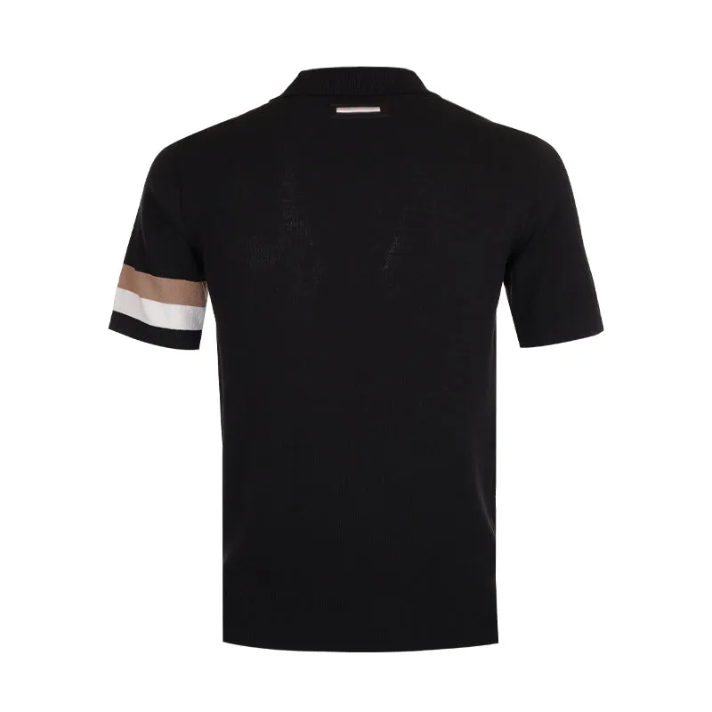 BOSS GOLF Men's Short Sleeve Sweater (Black)