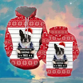 Boston Terrier The Christmas Tree All Over Print 3D Hoodie For Men And Women, Best Gift For Dog lovers, Best Outfit Christmas