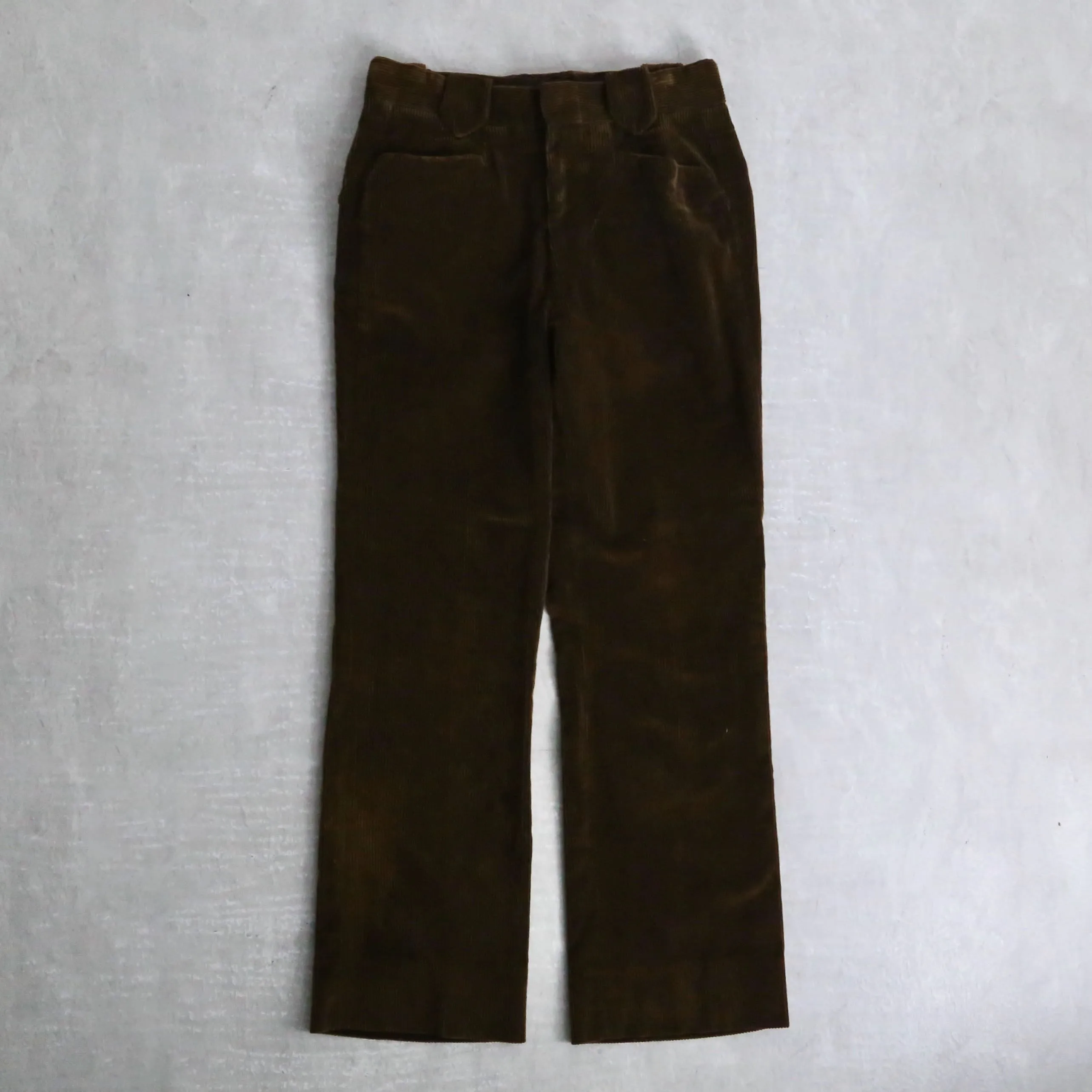 brown western taste corduroy flare pants