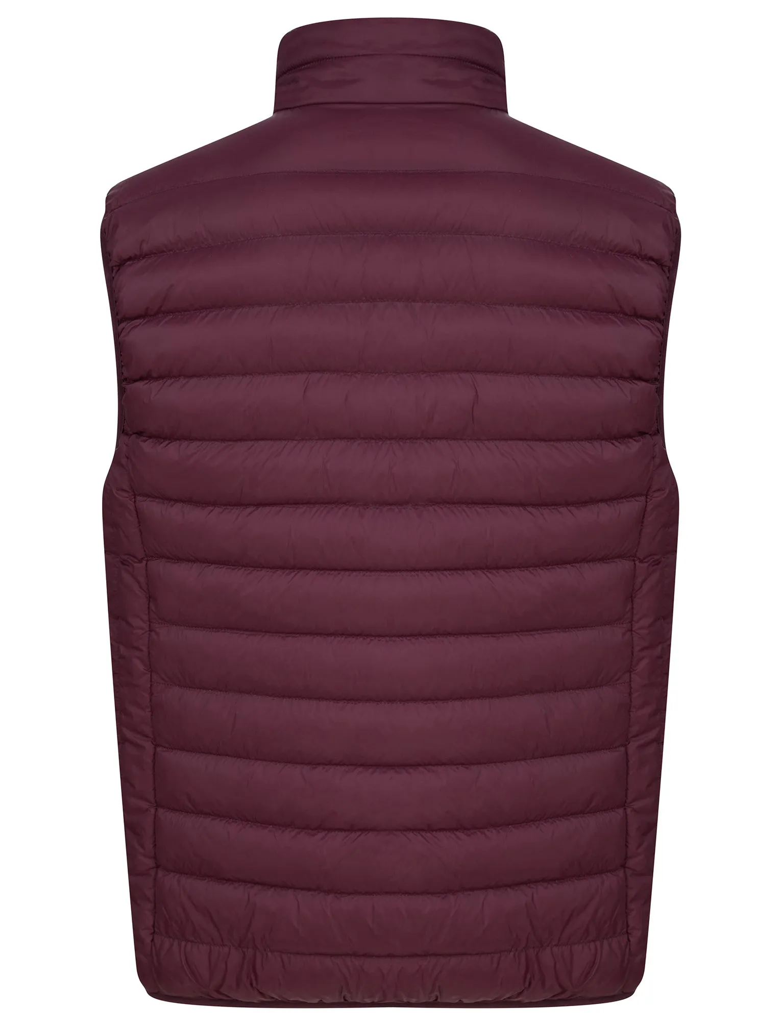 Cannes Quilted Puffer Gilet with Fleece Lined Collar in Tawny Port - Tokyo Laundry