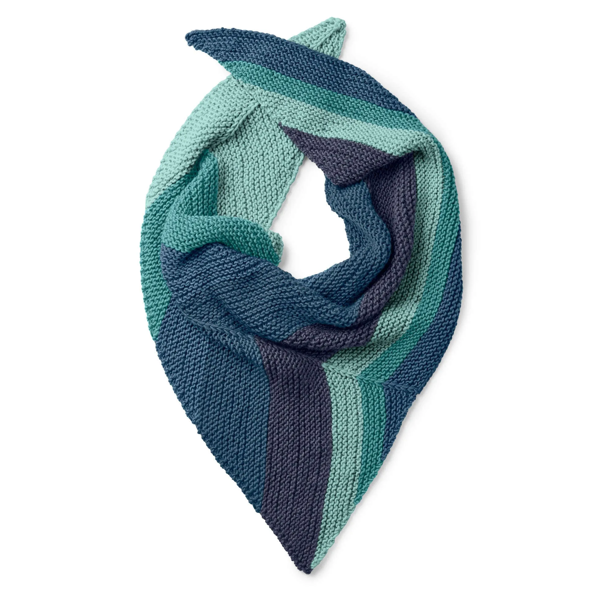 Caron X Pantone Asymmetrical Knit Shawl