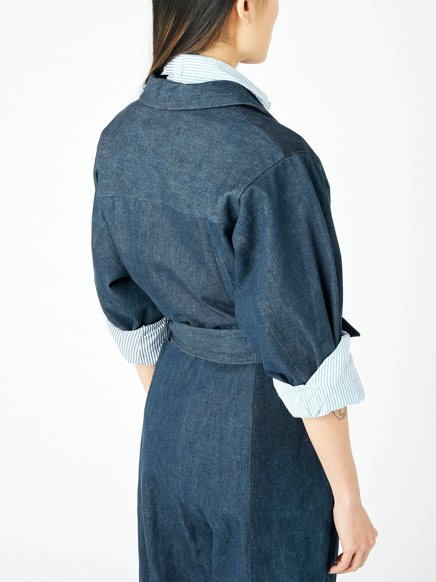 Classic Denim Jumpsuit Dark Blue