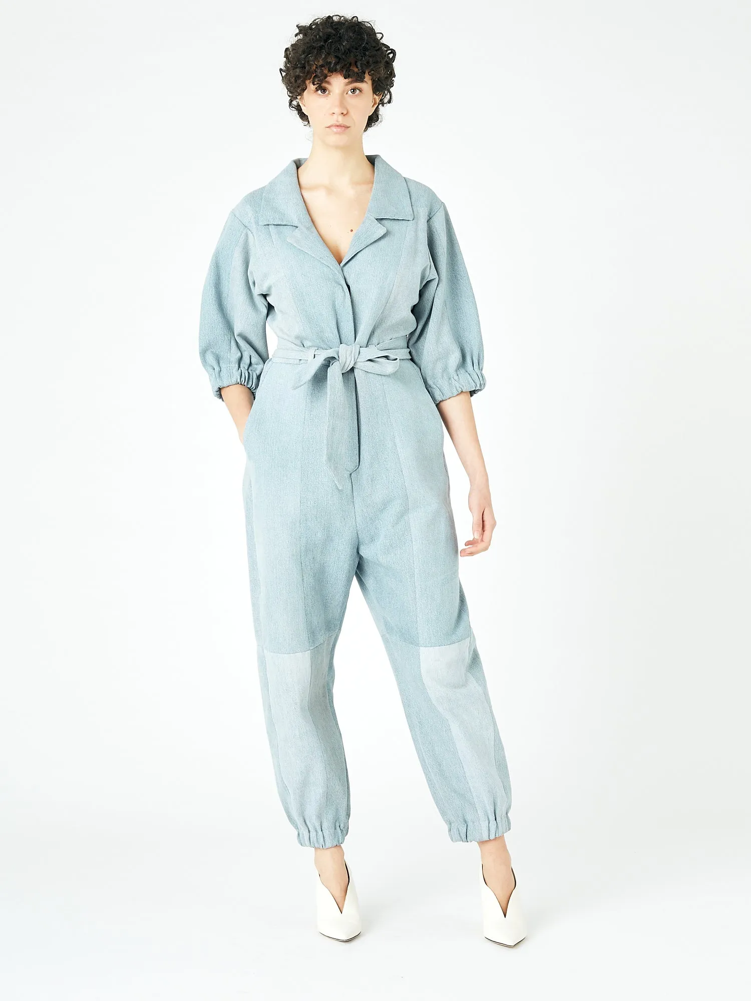 Classic Denim Jumpsuit Light Blue