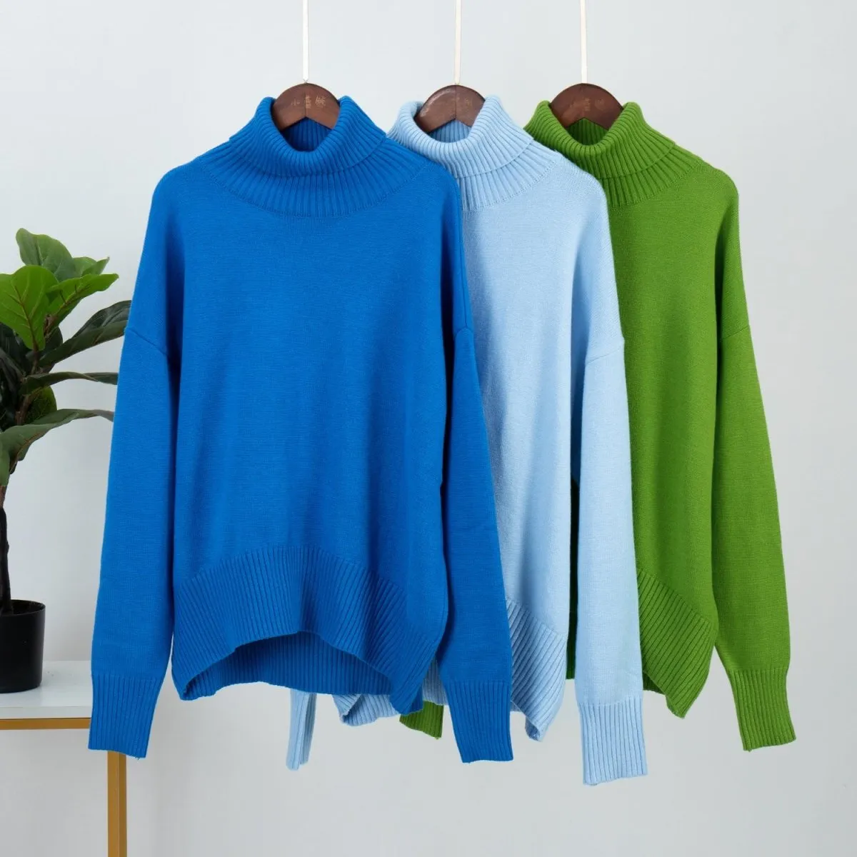 Classic Versatile Turtleneck Pullover Sweater (MS055)