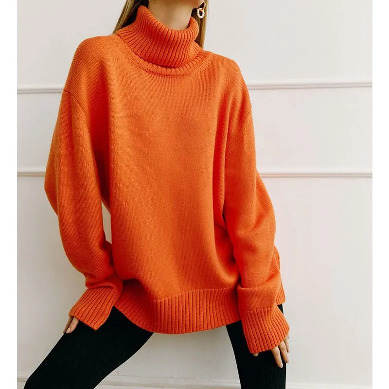 Classic Versatile Turtleneck Pullover Sweater (MS055)