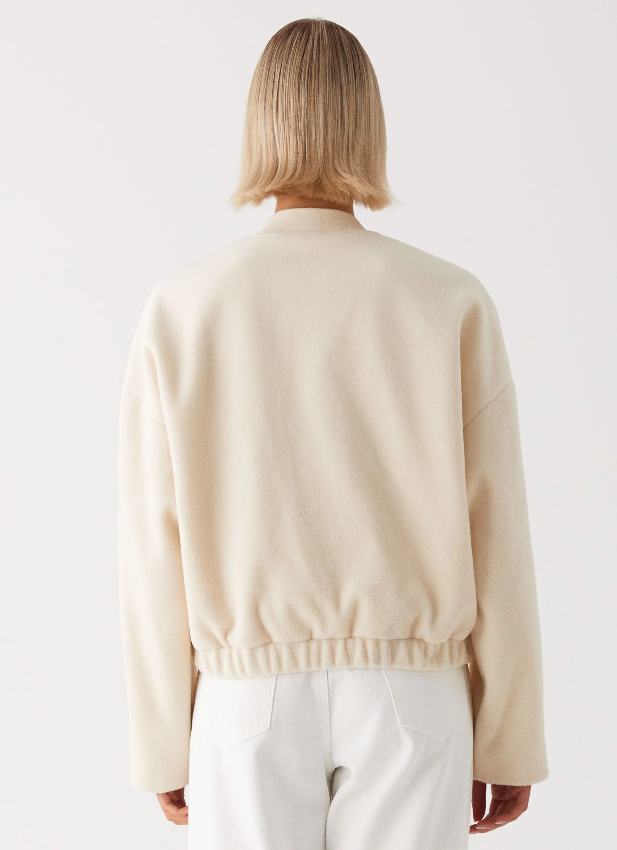 Cloudia Bomber Jacket - Ivory