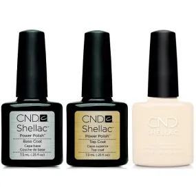 CND - Shellac Combo - Base, Top & Veiled