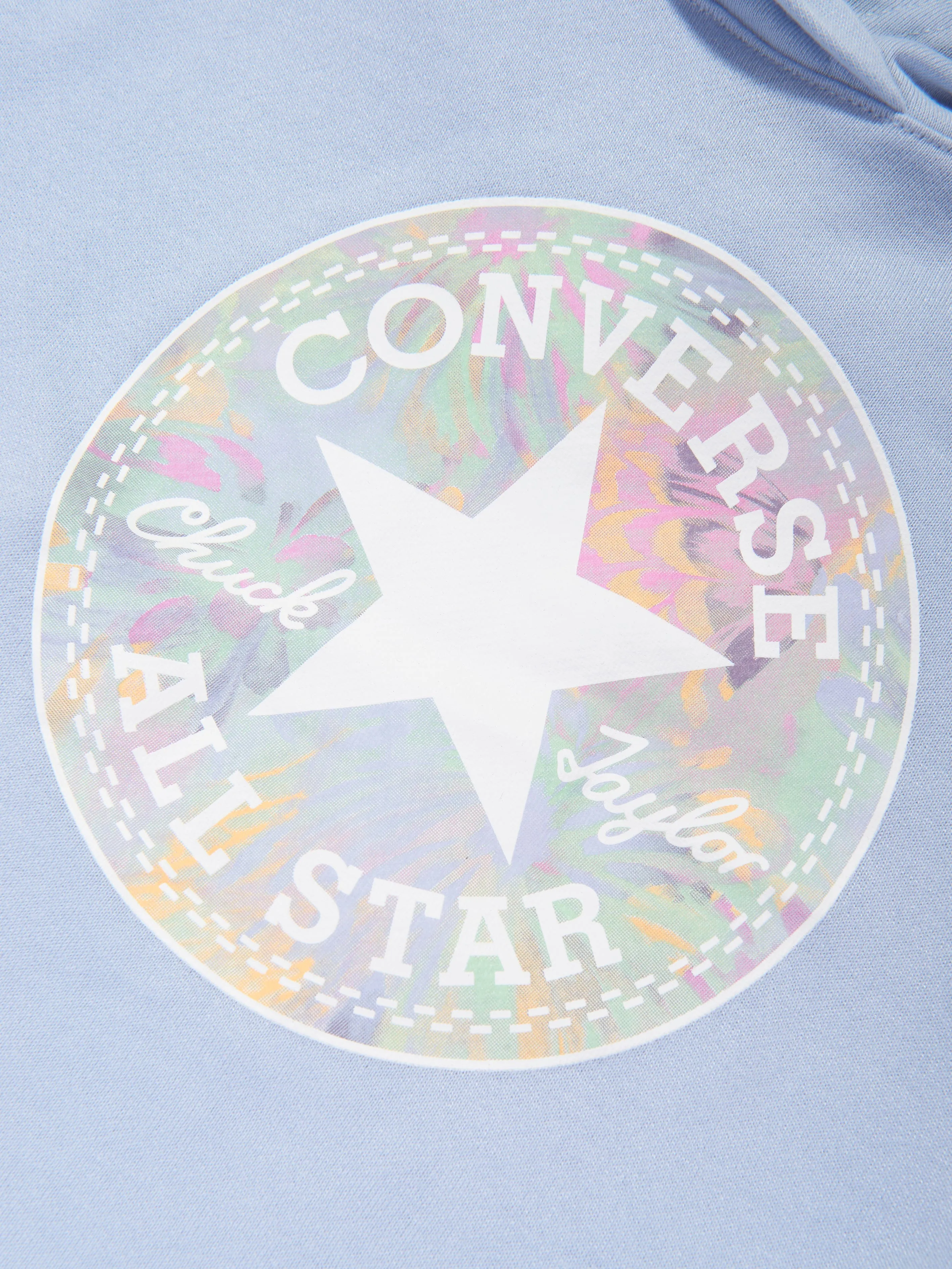 Converse Girls Oversized Chuck Patch Hoodie in Blue