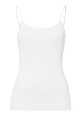 Cotton Seamless Cotton Round Neck Camisole | White 71600-101