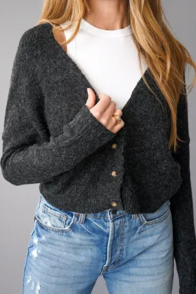 Cropped Knit Cardigan