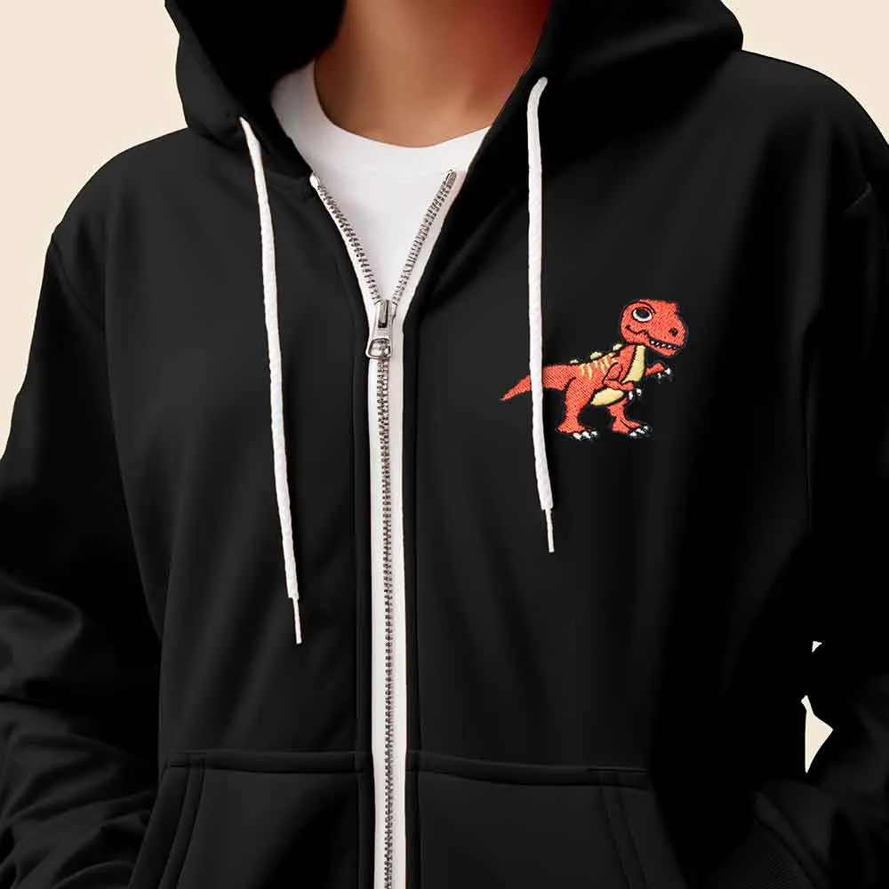 Dalix T-Rex Zip Hoodie