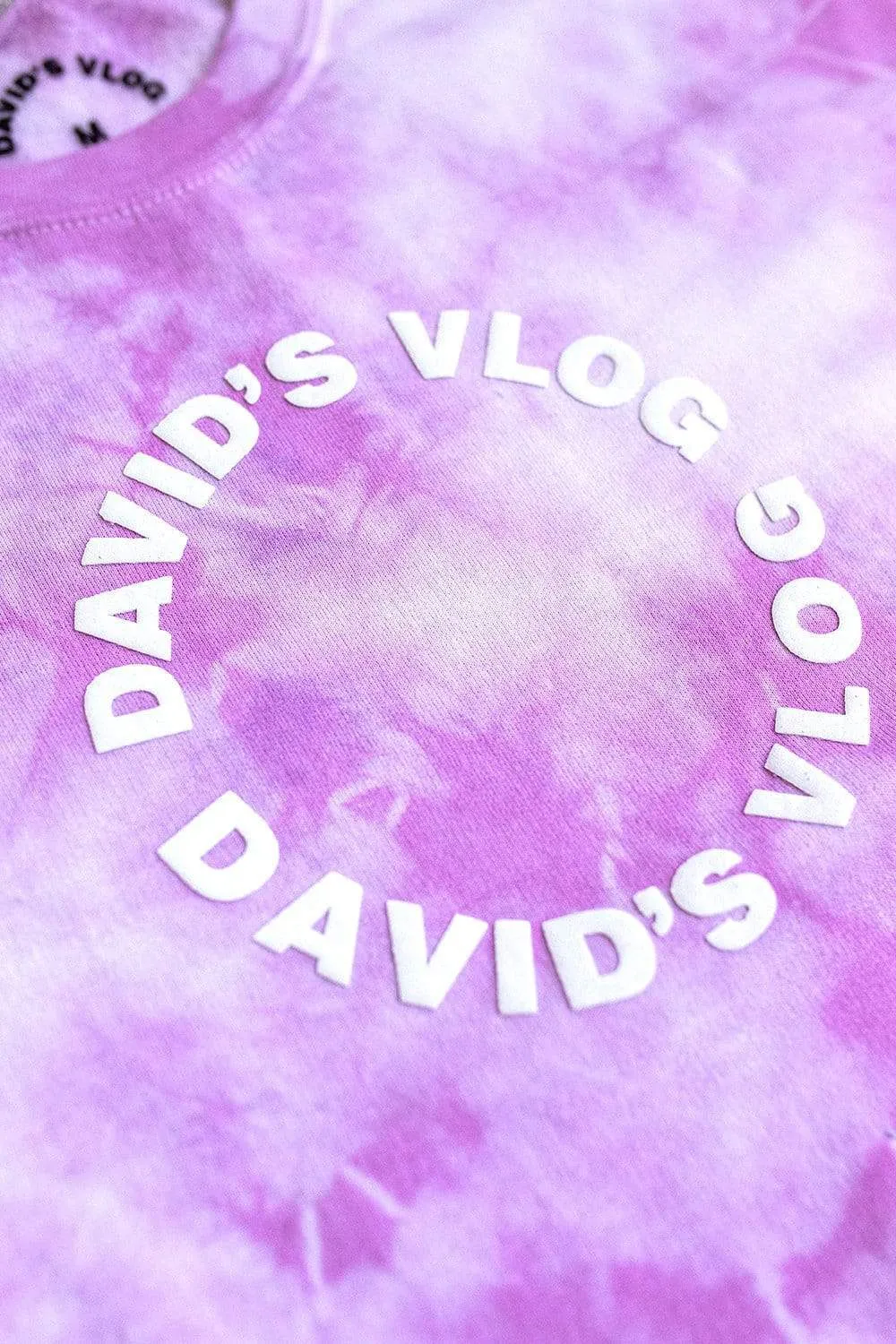 David Dobrik Purple Cloud Crop Crewneck