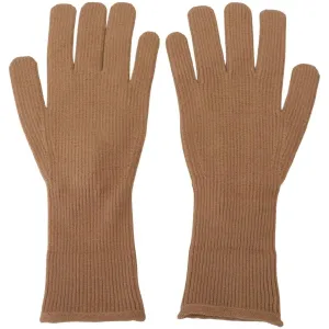 Dolce & Gabbana Elegant Beige Cashmere Winter Gloves