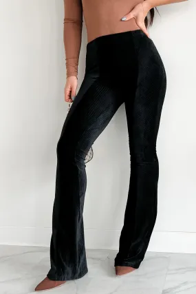 DOORBUSTER Sasha Velvet Flare Pants (Black)