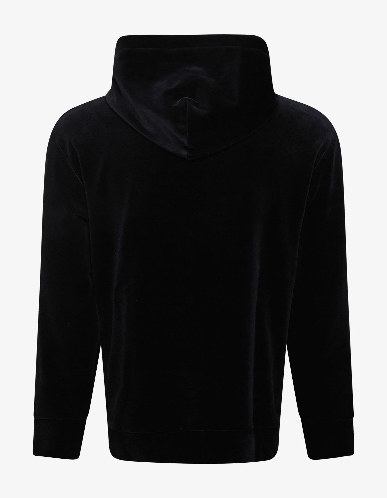 Equestrian Embroidery Velvet Hoodie -