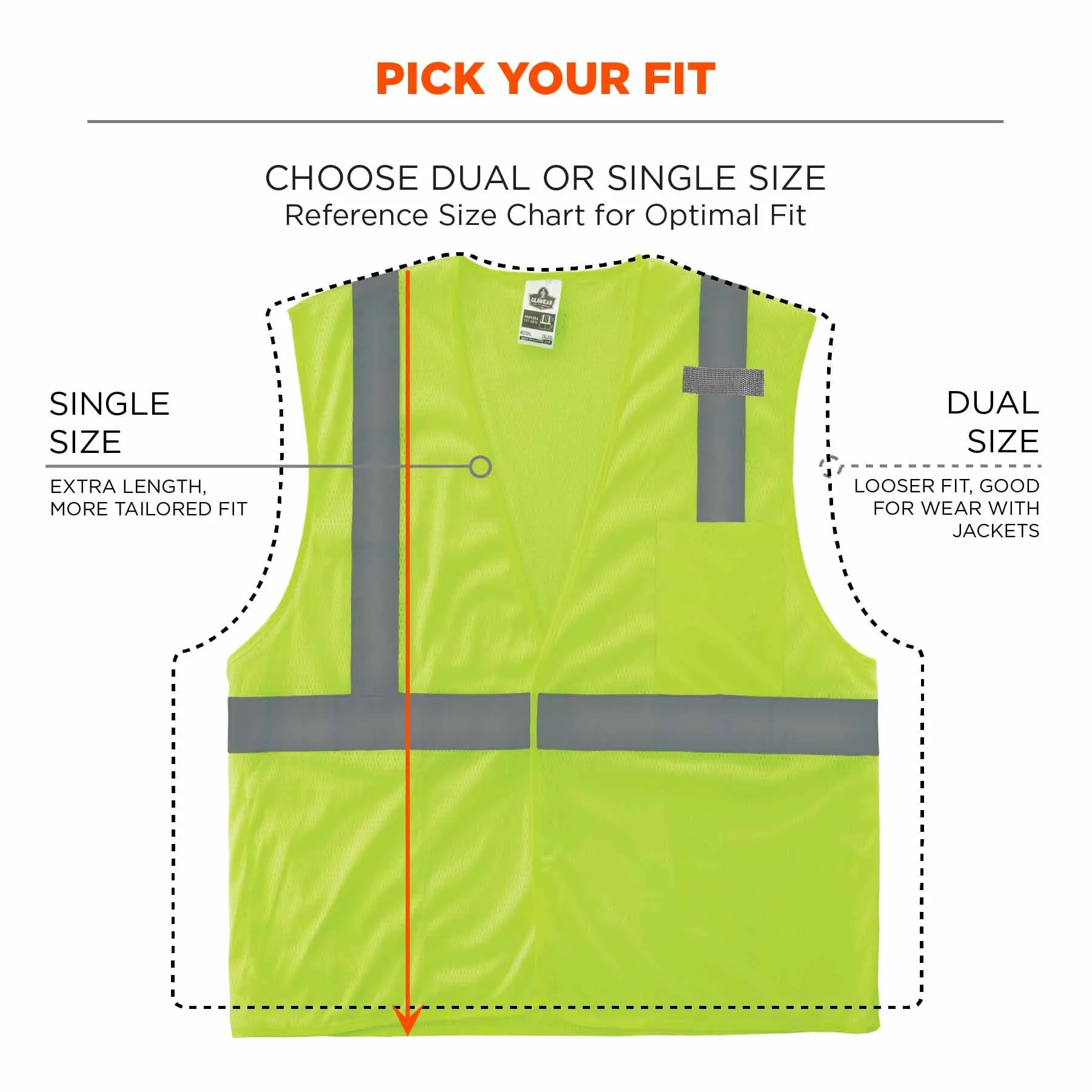 Ergodyne 24524 8210HL-S L Lime Class 2 Economy Mesh Vest - Single Size