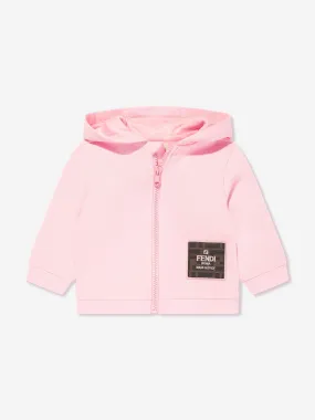 Fendi Baby Girls Logo Zip Up Top in Pink