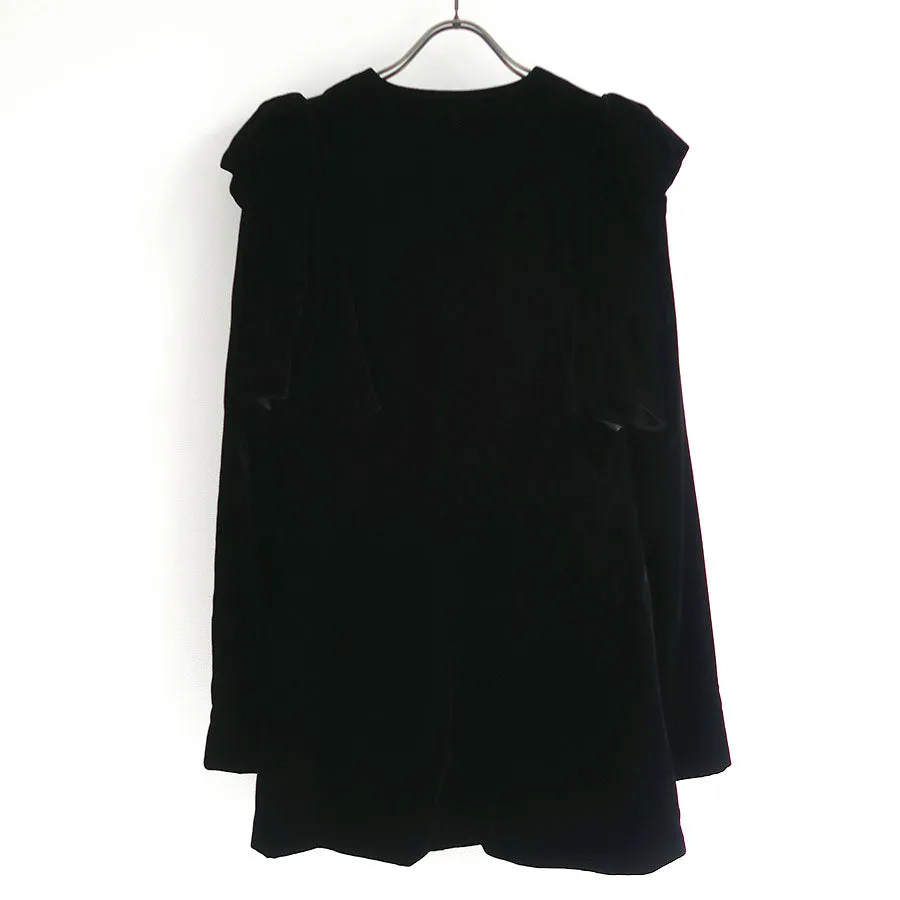 【FETICO/フェティコ】 <br>VELVET FRILL SHOULDER JACKET <br>FTC244-0204