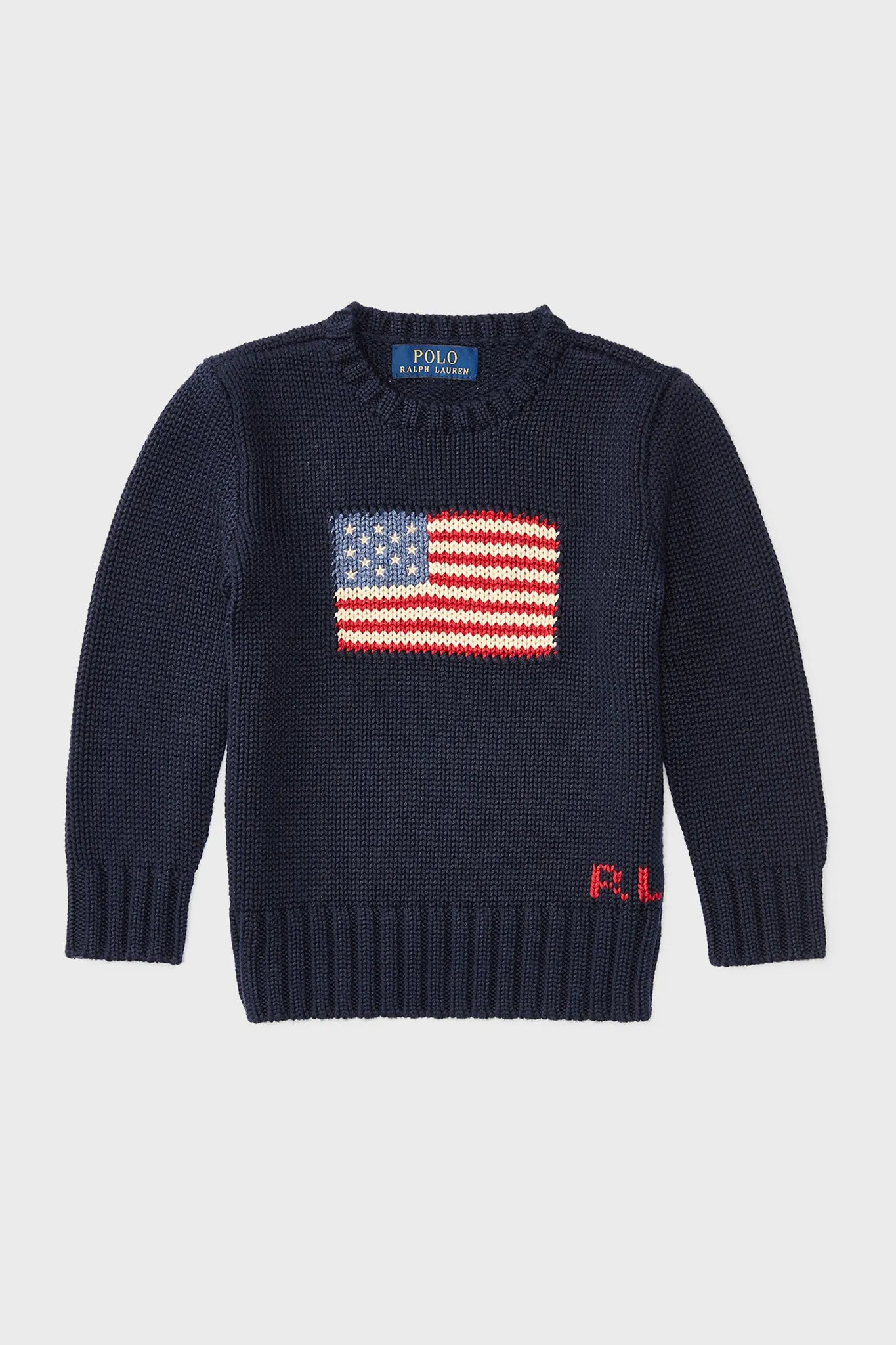 Flag Cotton Crewneck Sweater