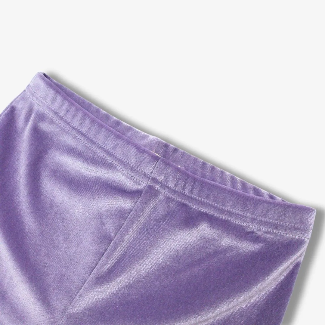 Flared Leggings | Lavender Velvet