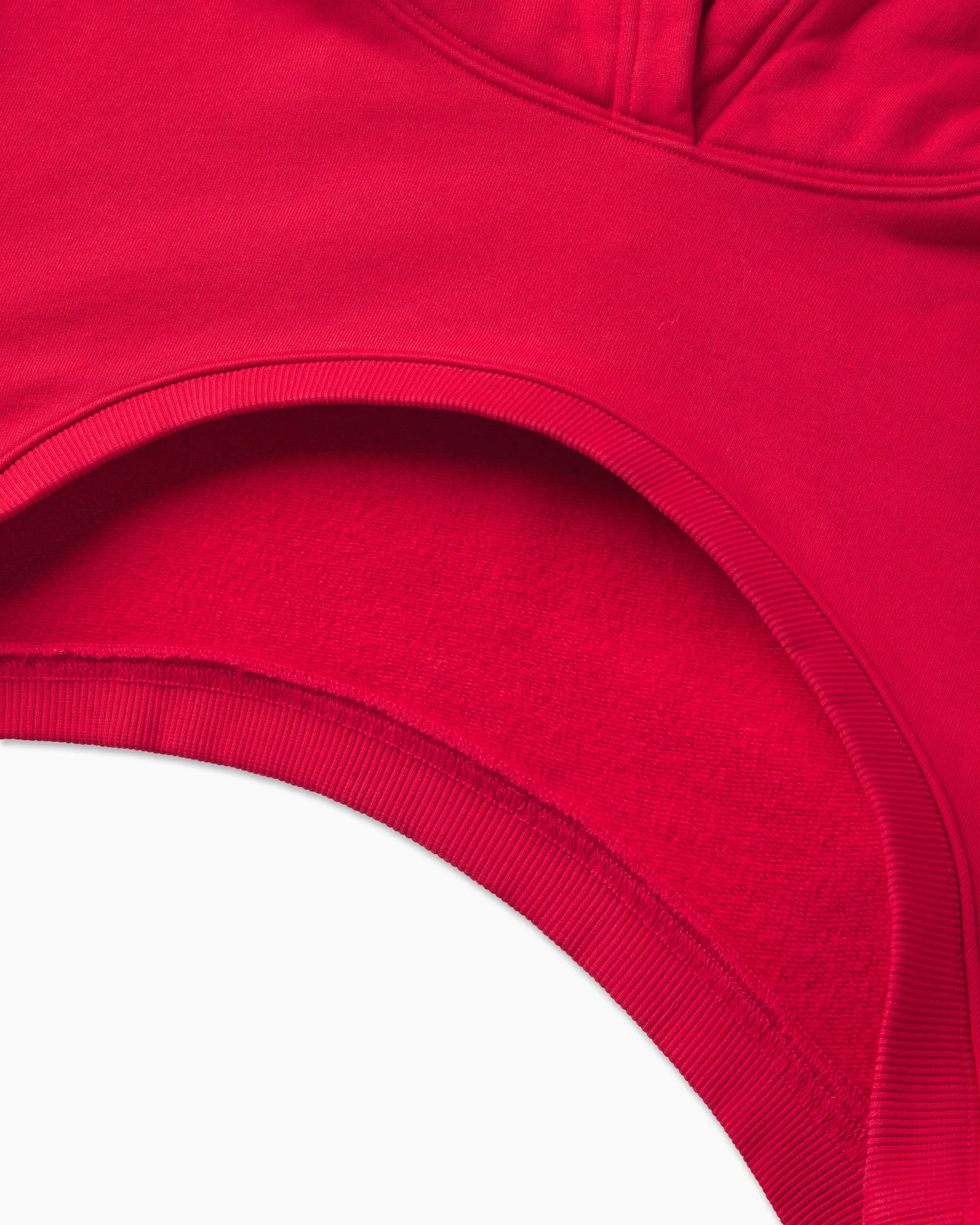 Fleece Super Cropped Hoodie | Red