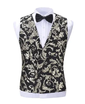 Formal Men's Suit Vest Patterned Shawl Lapel Waistcoat