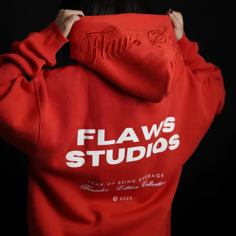 Founders Edition Red Oversized Hoodie