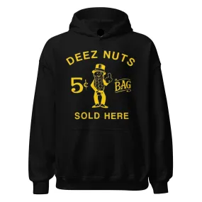 Funny Famous Logo Hoodie Deez Nuts Sold Here Blended Cotton Unisex Pullover