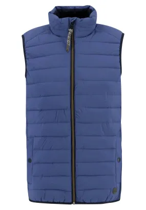 FYNCH HATTON Blue Wave Quilted Gilet