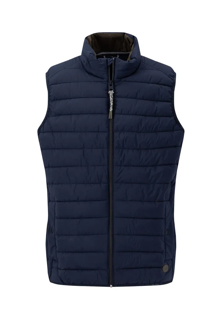 FYNCH HATTON Navy Quilted Gilet