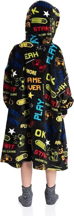 Game-On CozyQuest Gamer's Fleece Hoodie Blanket - The Ultimate Armor for Comfort