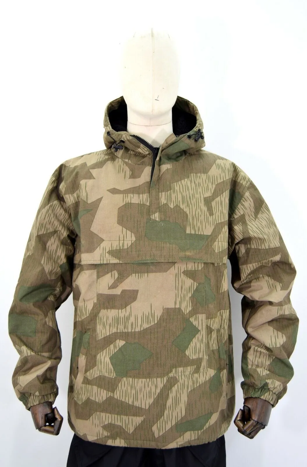 German Army WW2 Splinter Camouflage Anorak Fur Lined Showerproof Windproof Smock