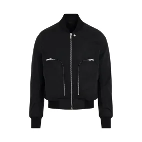 Heavy Cotton Bauhaus Flight Jacket in Black